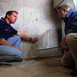 inspecting a basement before finishing
