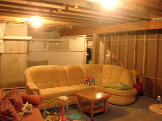 This basement, with its high ceiling was an excellent candidate for finishing.